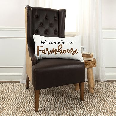 Rizzy Home Eve Welcome To Our Farmhouse Throw Pillow