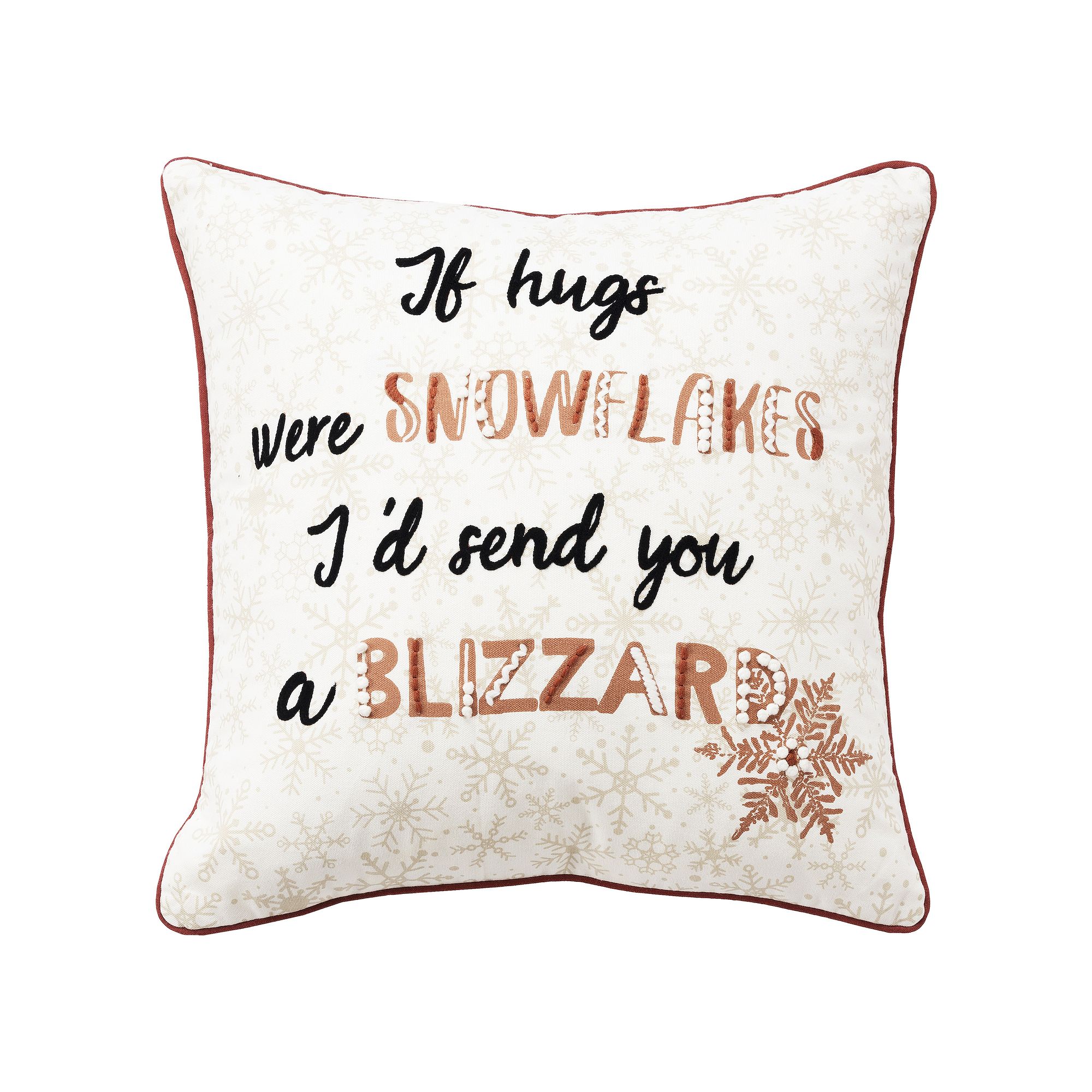 Rizzy Home Cole Throw Pillow, Ivory