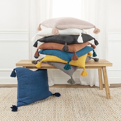 Rizzy Home Oliver Tassel Throw Pillow