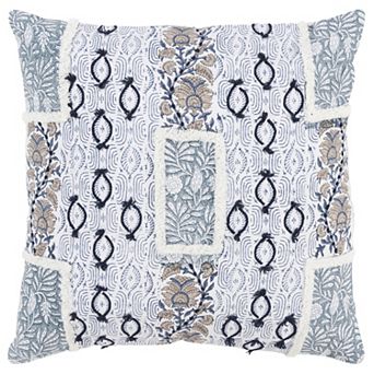 Rizzy Home Logan Blue Throw Pillow