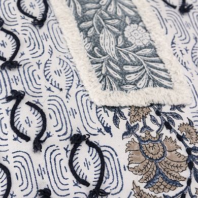 Rizzy Home Logan Blue Throw Pillow