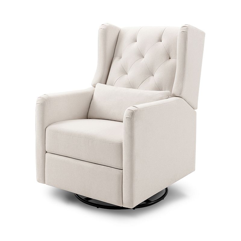 DaVinci Everly Recliner & Swivel Glider, White