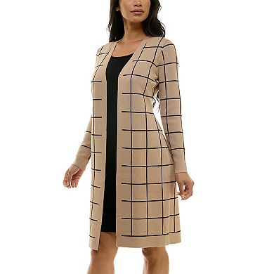 Women's Nina Leonard Cardigan & Sweater Dress Set