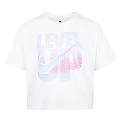 Nike 3BRAND by Russell Wilson Big Girls 7-16 Short Sleeve Level Up Boxy T-Shirt - L