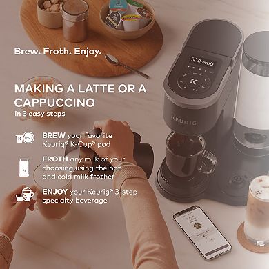 Keurig® K-Cafe® SMART Single-Serve Coffee Maker with WiFi Compatibility, Latte & Cappuccino Machine with Built-In Frother