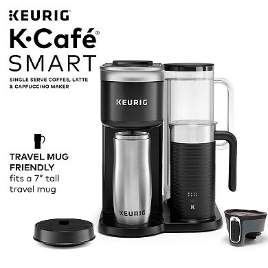 Keurig® K-Cafe® SMART Single-Serve Coffee Maker with WiFi Compatibility, Latte & Cappuccino Machine with Built-In Frother