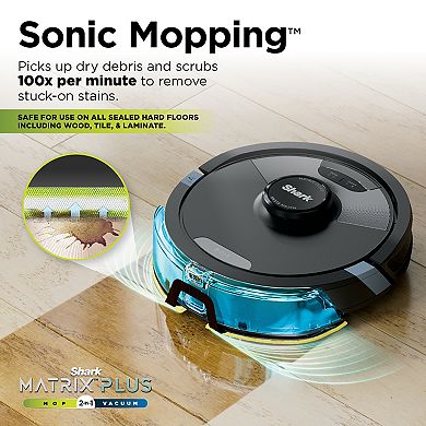 Shark® Matrix Plus 2in1 Robot Vacuum & Mop with Sonic Mopping, Matrix Clean (RV2610WD)