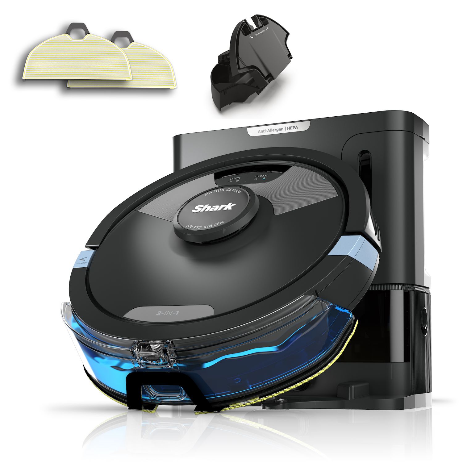 Shark Matrix Plus 2in1 Robot Vacuum & Mop with Sonic Mopping, Matrix Clean, HEPA Bagless Self Empty (RV2610WA)