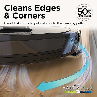 Shark "Matrix Plus 2in1" Robot Vacuum & Mop with Sonic Mopping, Matrix Clean, HEPA Bagless Self Empty (RV2610WA)