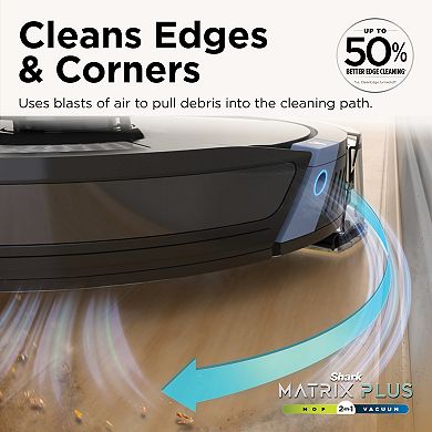 Shark "Matrix Plus 2in1" Robot Vacuum & Mop with Sonic Mopping, Matrix Clean, HEPA Bagless Self Empty (RV2610WA)