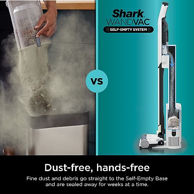 Shark Wandvac Self-Empty System Pet Lightweight Cordless Vacuum with HEPA Self-Emptying Base (WS642AE)