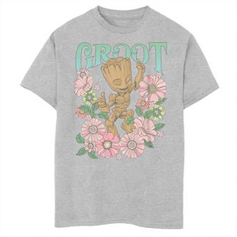 Boys 8-20 Marvel Guardians of the Galaxy Groot Flowers Graphic Tee