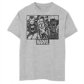Boys 8-20 Marvel Avengers Panels Woodcut Graphic Tee