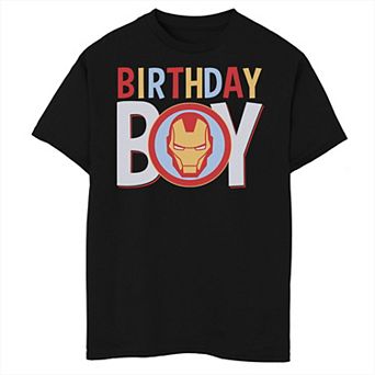 Boys 8-20 Marvel Classic Iron Man "Birthday Boy" Graphic Tee