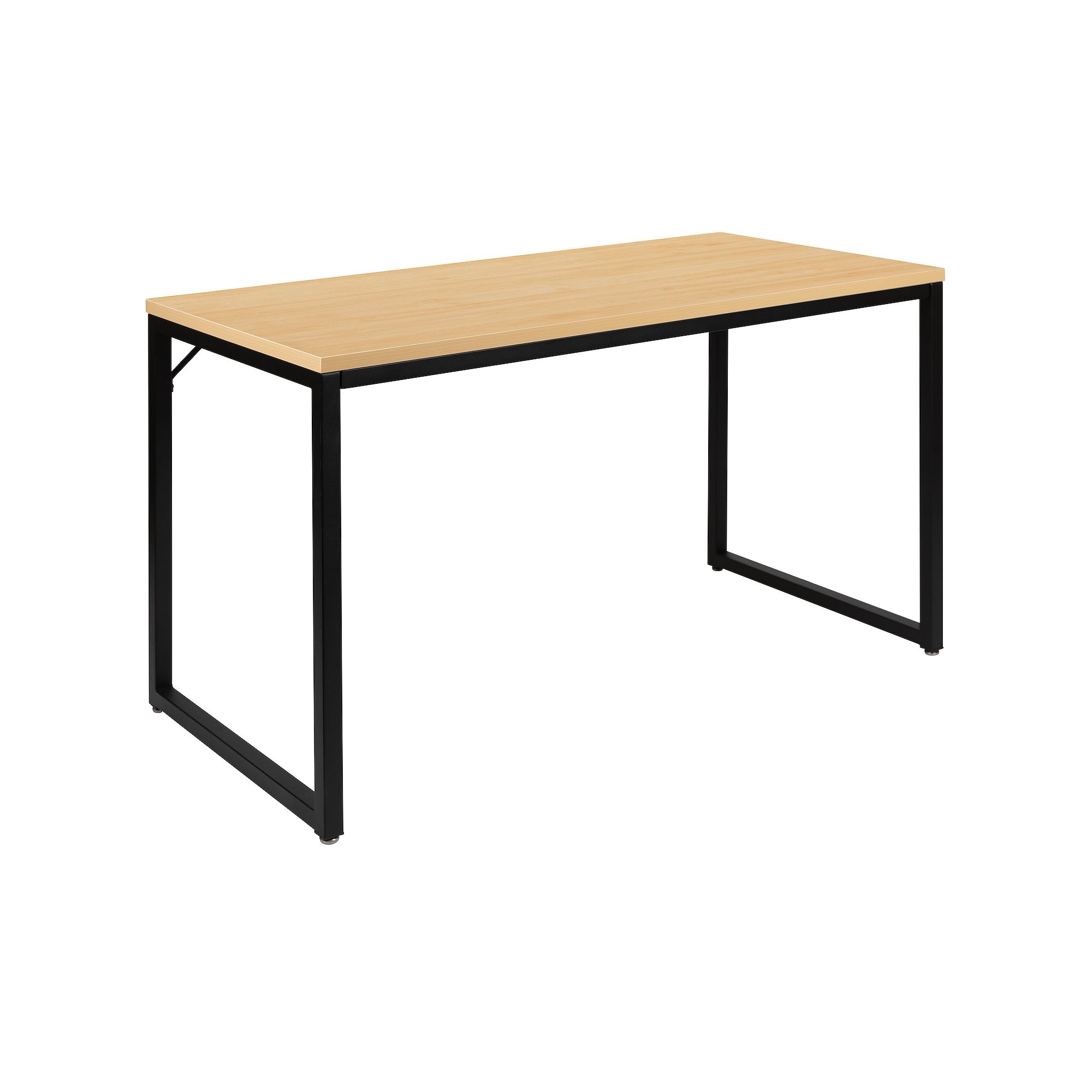 Flash Furniture Tiverton Industrial Modern Computer Desk, Maple Top Black F