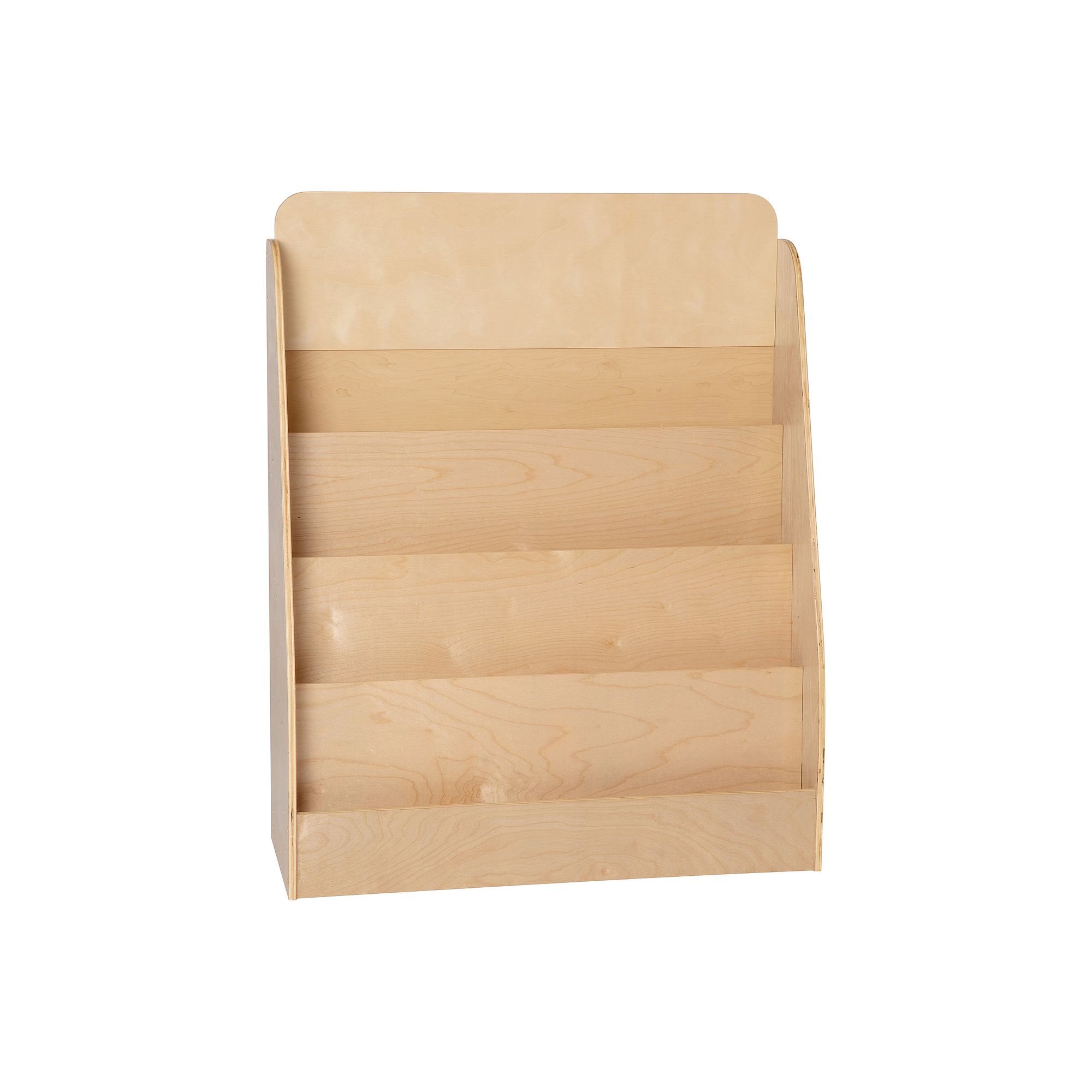 Flash Furniture 4 Shelf Kids Book & Magazine Display Stand, Natural