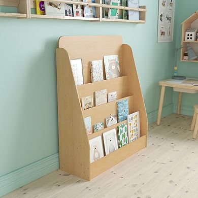 Flash Furniture 4 Shelf Kids Book & Magazine Display Stand