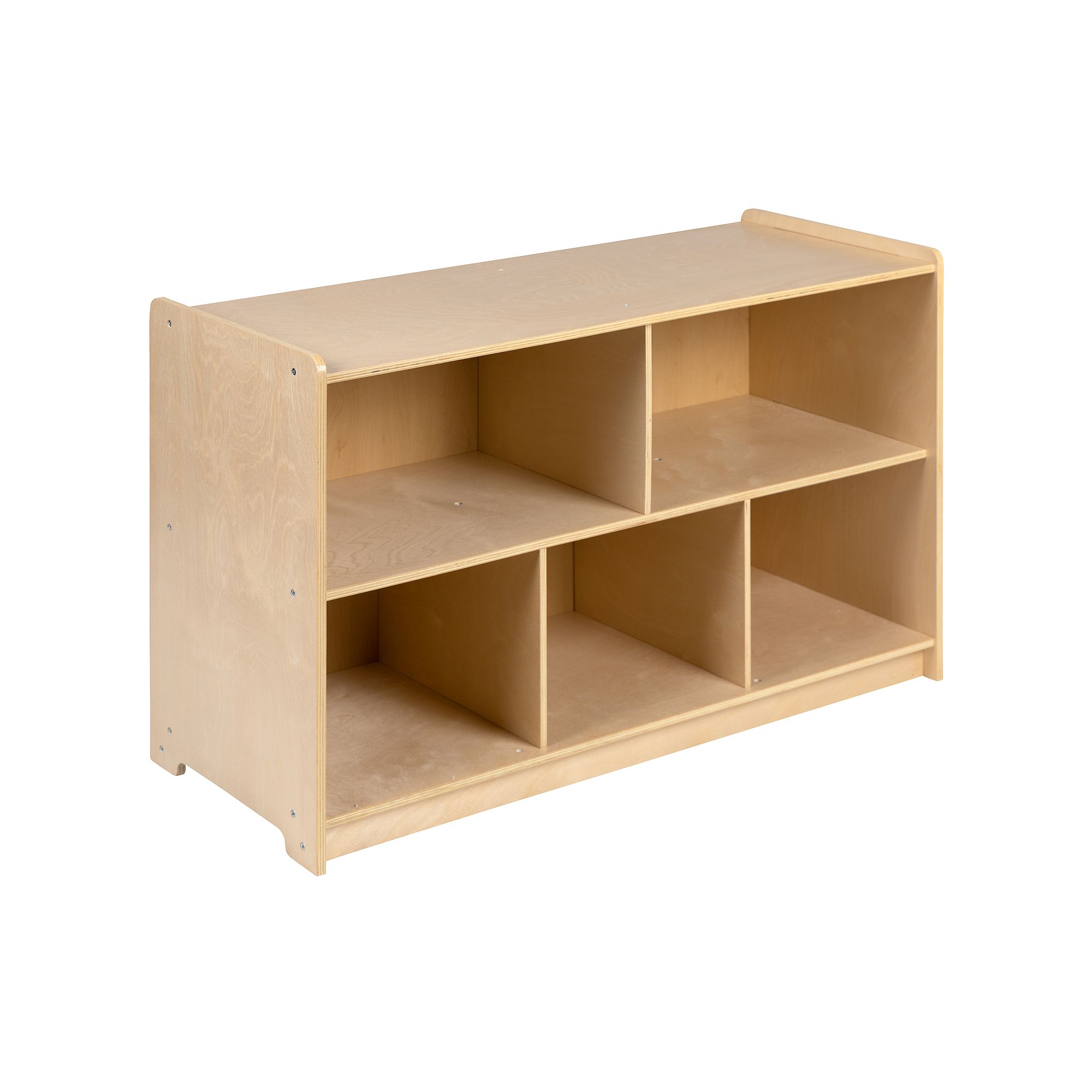 Flash Furniture Wooden 5 Section School Classroom Storage Cabinet, Natural