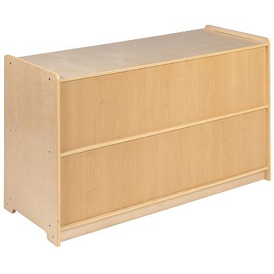 Flash Furniture Wooden 2 Section School Classroom Storage Cabinet