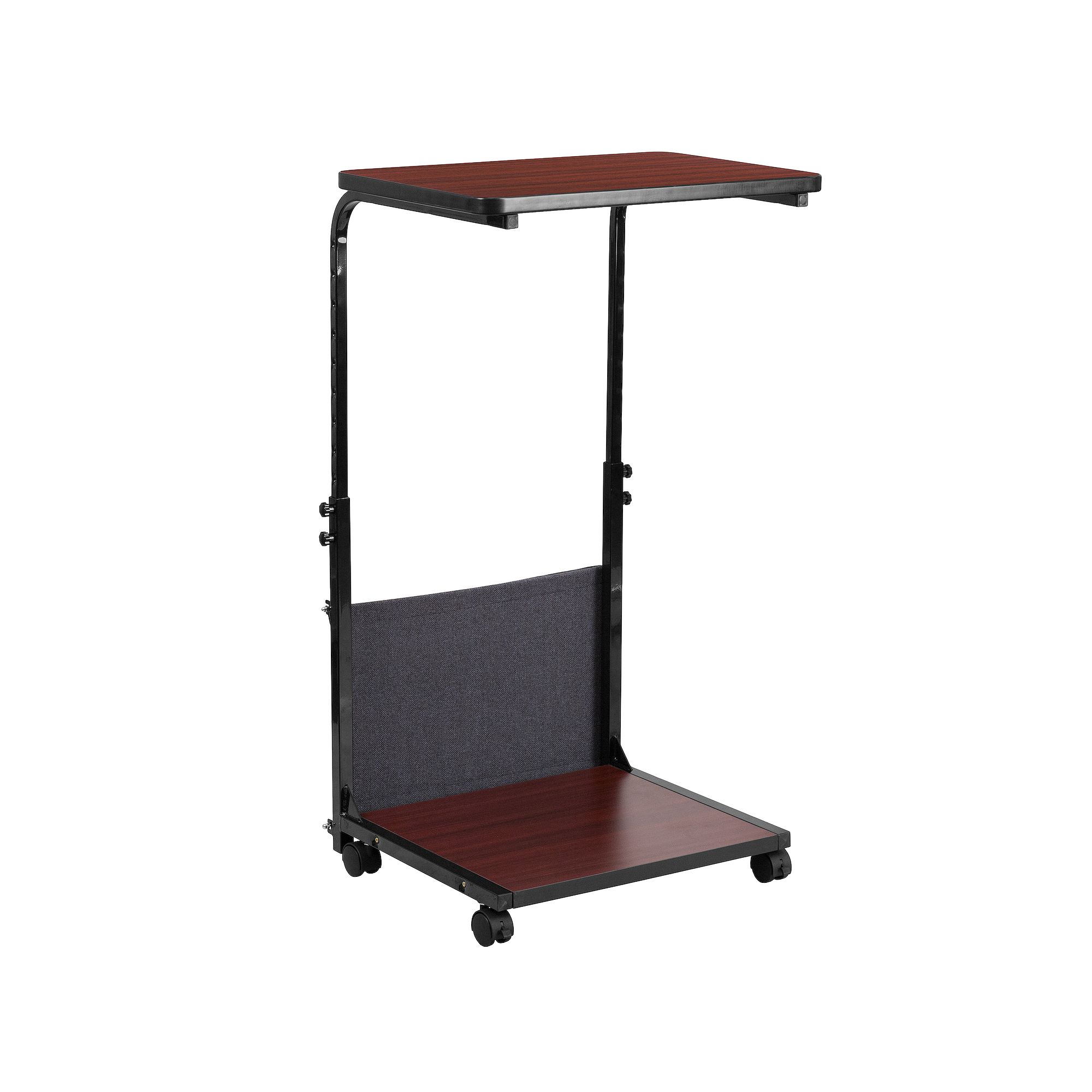 Flash Furniture Mobile Sit-Down & Stand-Up Mahogany Computer Ergonomic Desk
