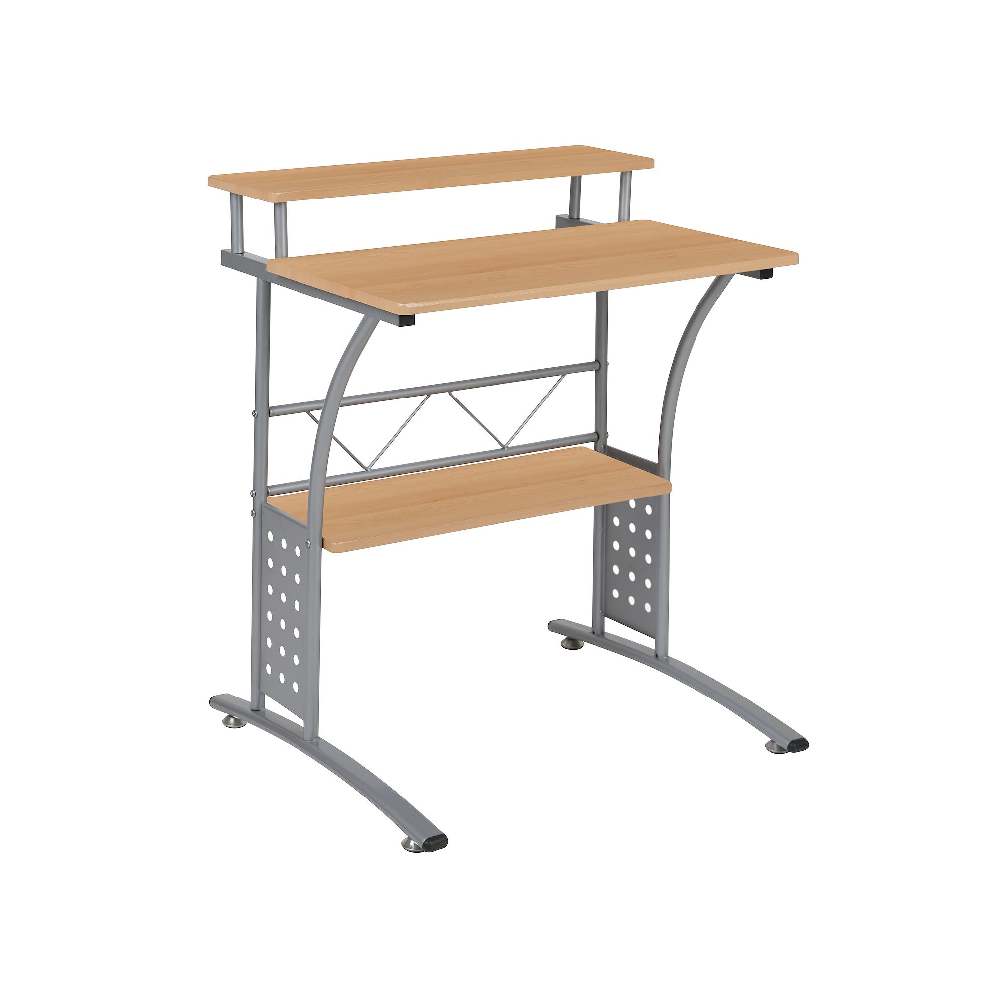 Flash Furniture Clifton White Computer Desk, Brown