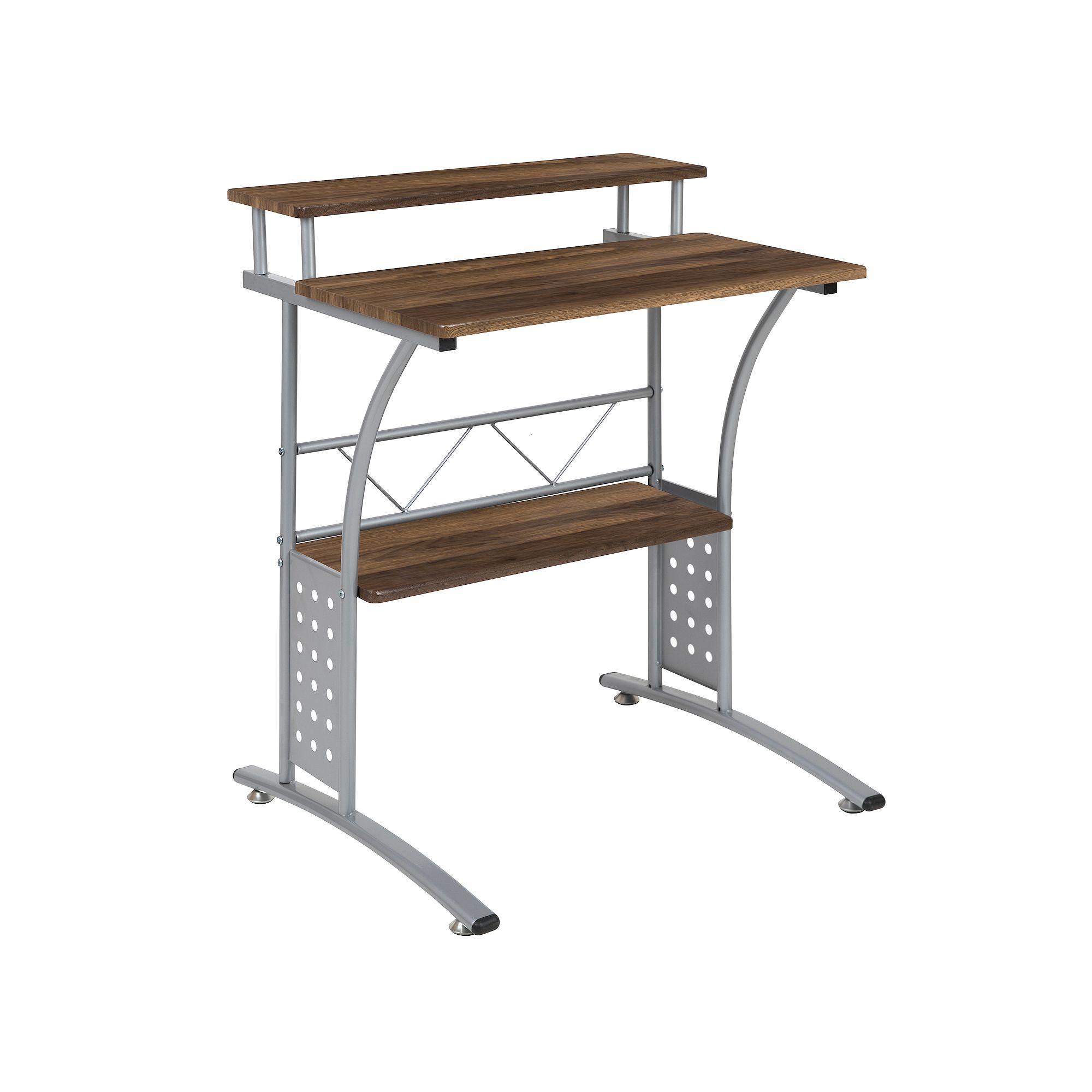 Flash Furniture Clifton White Computer Desk, Rustic Brown