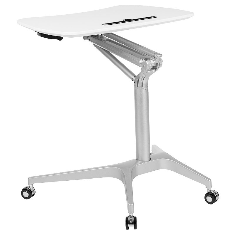 47756587 Flash Furniture Mobile Sit-Down & Stand-Up White C sku 47756587