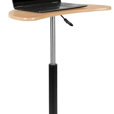 Flash Furniture White Sit to Stand Mobile Laptop Computer Desk