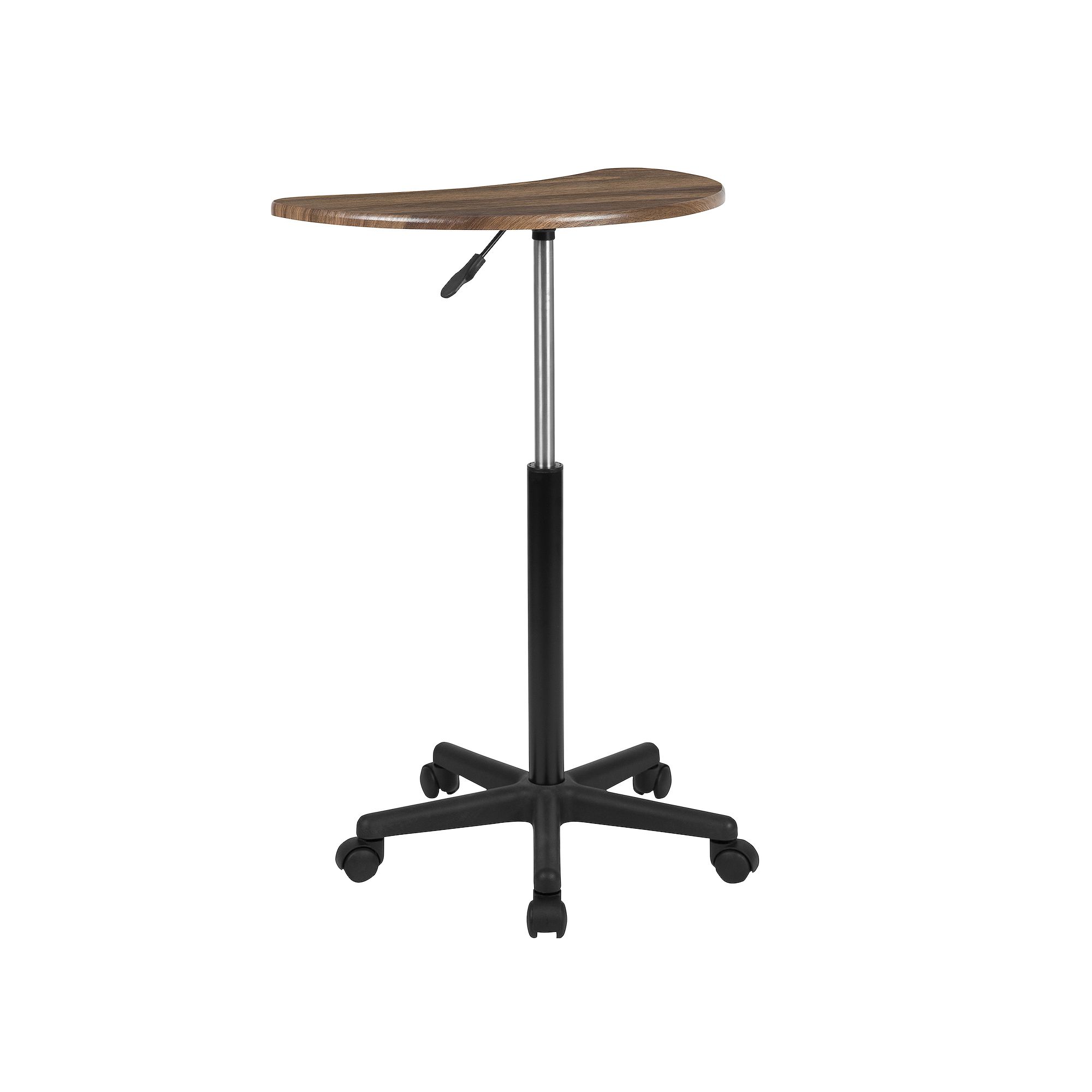 Flash Furniture Sit to Stand Mobile Laptop Computer Desk, Rustic Brown