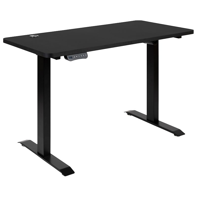 Flash Furniture Electric Height Adjustable Standing Desk Table Top, Black