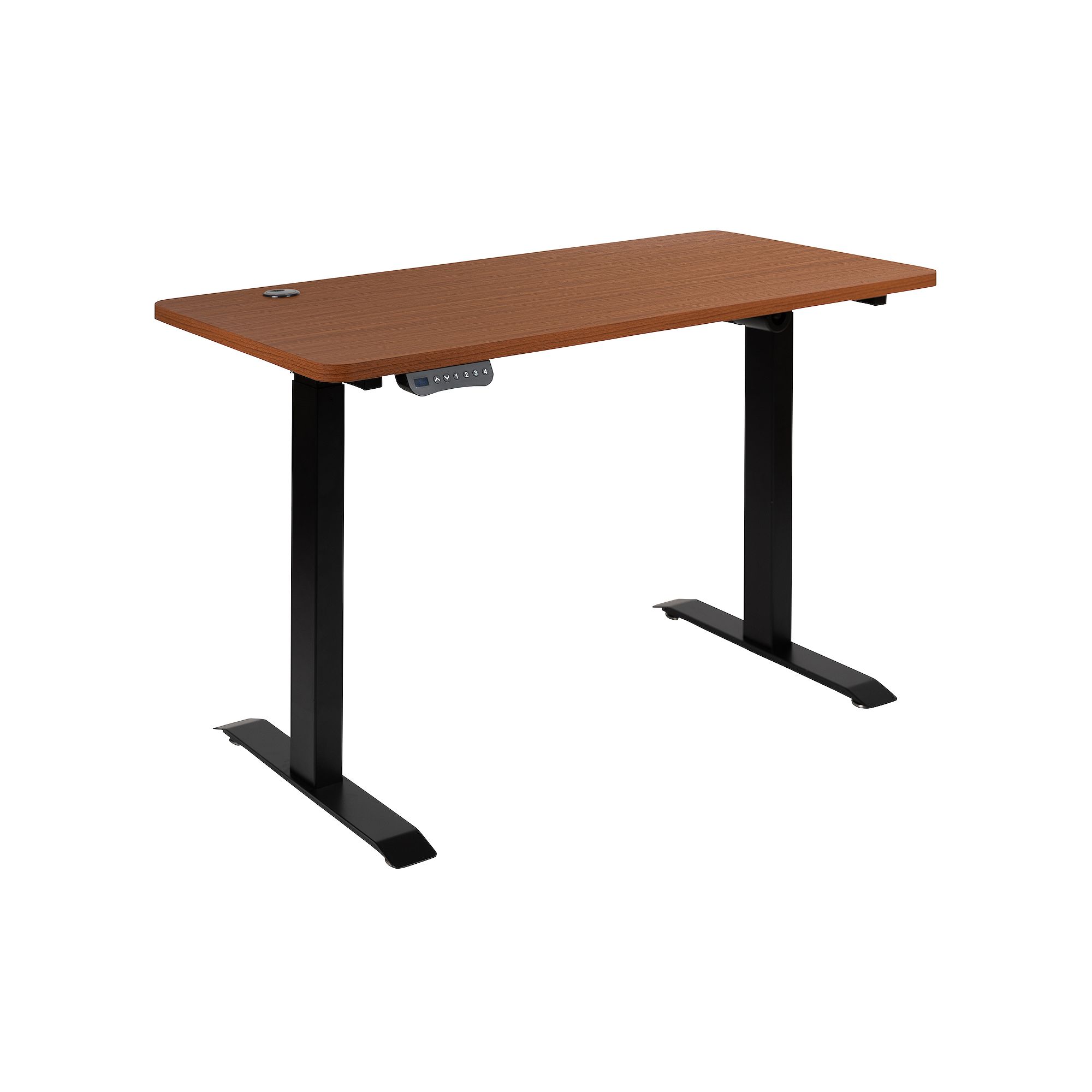 Flash Furniture Electric Height Adjustable Standing Desk Table Top, Brown