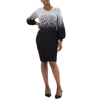 Women's Nina Leonard Balloon Sleeve Sweater Dress