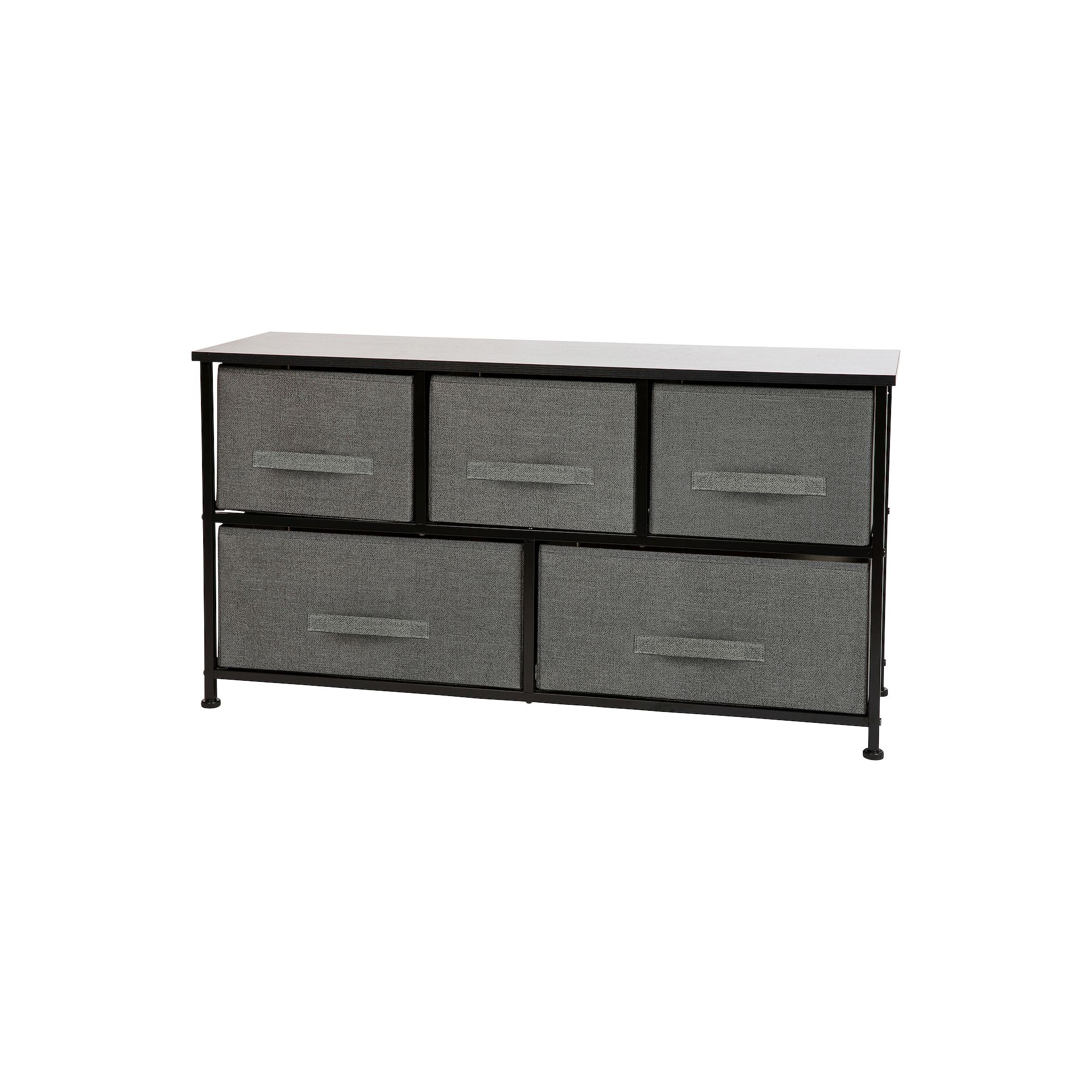 Flash Furniture 5 Drawer Wood Top Vertical Storage Dresser with Easy Pull F