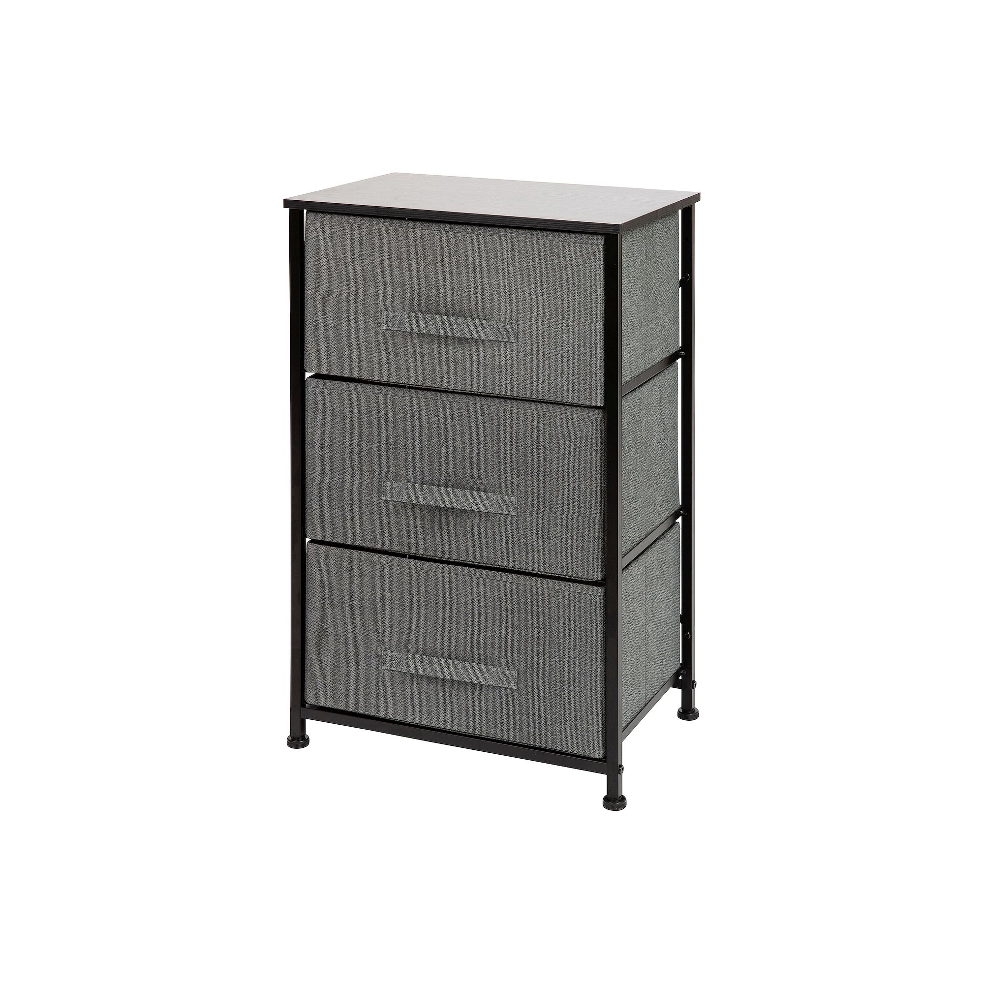 Flash Furniture 3 Drawer Wood Top Vertical Storage Dresser with Easy Pull F