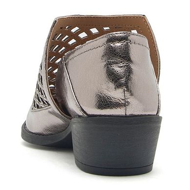 Qupid Sochi-134 Women's Perforated Ankle Boots