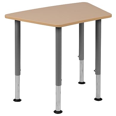 Flash Furniture Hex Natural Collaborative Adjustable Student Desk