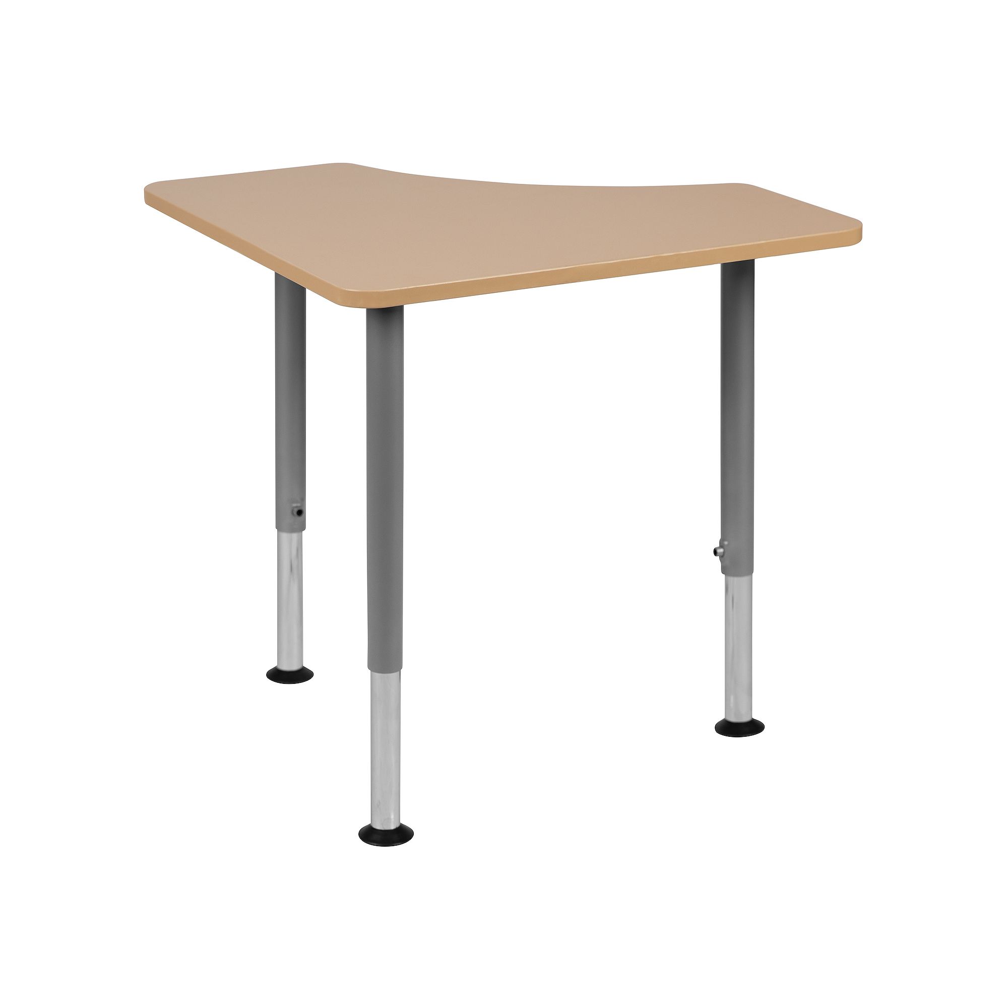Flash Furniture Triangular Natural Collaborative Adjustable Student Desk