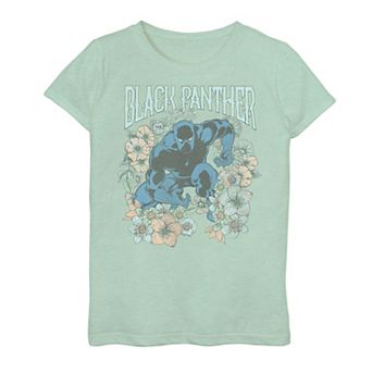 Girls 7-16 Marvel Floral Black Panter Graphic Tee