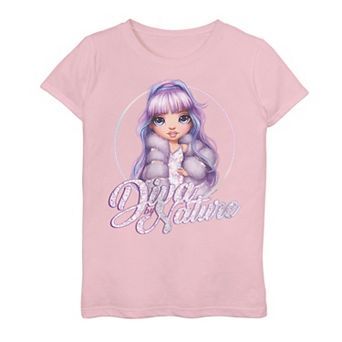 Girls 7-16 Rainbow High Diva By Nature Violet Figure Graphic Tee