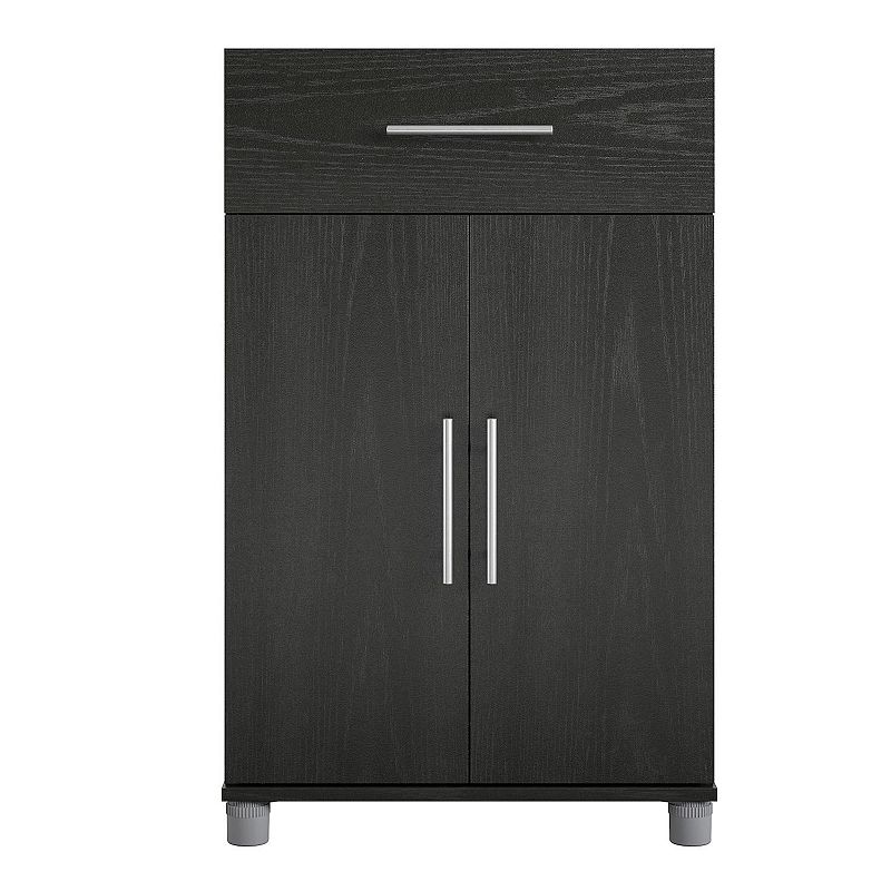 Systembuild Evolution Camberly 2-Door Storage Cabinet, Black