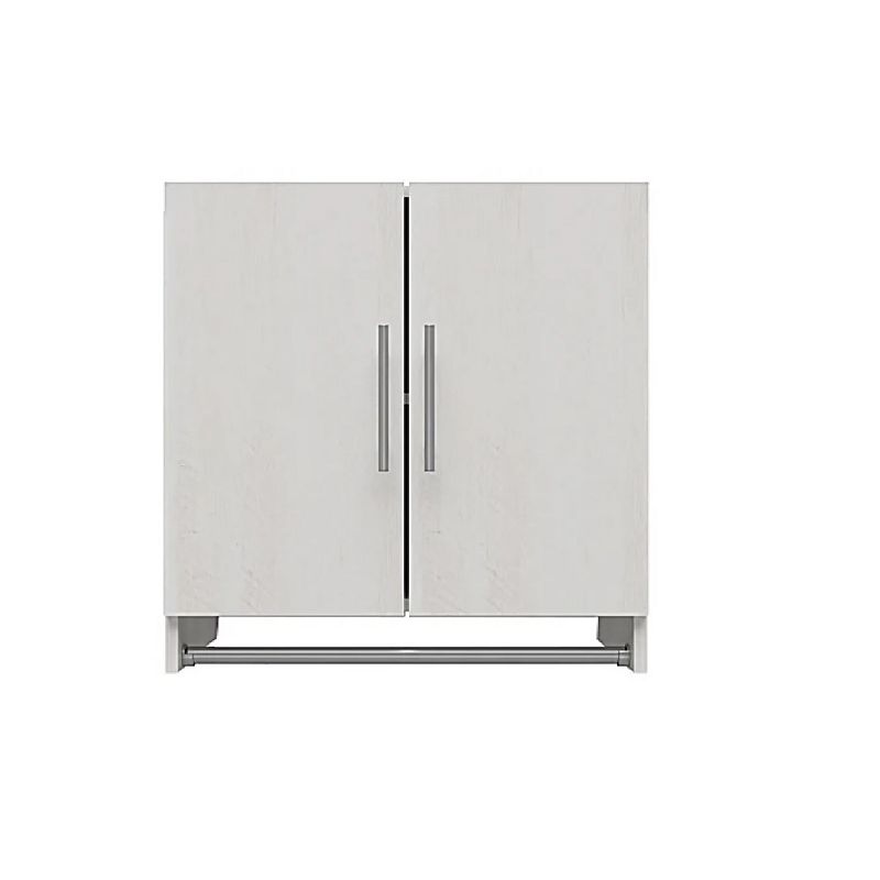 Systembuild Evolution Camberly 2-Door Wall Cabinet with Hanging Rod, White