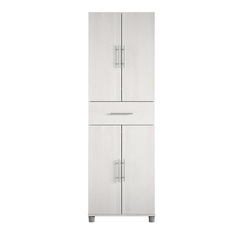 Systembuild Evolution Camberly 4-Door Storage Cabinet, White