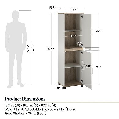 Systembuild Evolution Whitmore 2 Door Kitchen Pantry Cabinet