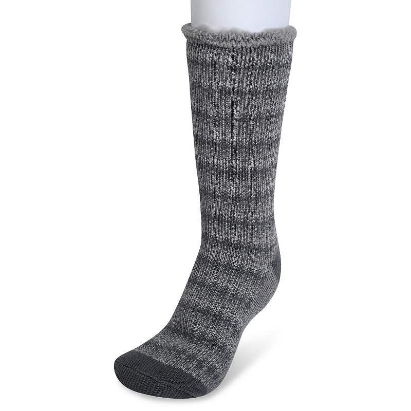Womens GaaHuu 4X Brushed Pattern Thermal Socks, Grey