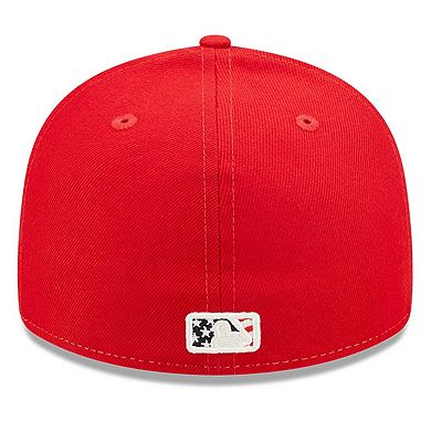 Men's New Era Red Miami Marlins 2022 4th of July Low Profile 59FIFTY Fitted Hat