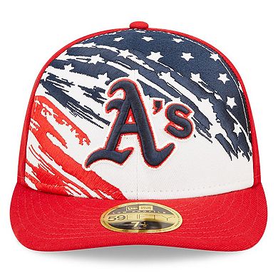Men's New Era Red Oakland Athletics 2022 4th of July Low Profile 59FIFTY Fitted Hat