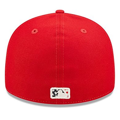 Men's New Era Red Oakland Athletics 2022 4th of July Low Profile 59FIFTY Fitted Hat