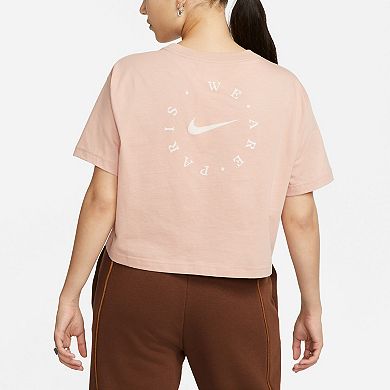 Women's Nike Pink Paris Saint-Germain Voice Crop T-Shirt