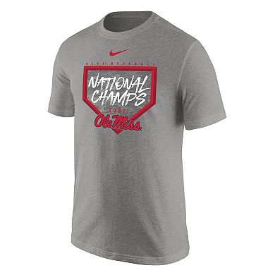 Men's Nike Heathered Gray Ole Miss Rebels 2022 NCAA Men's Baseball ...