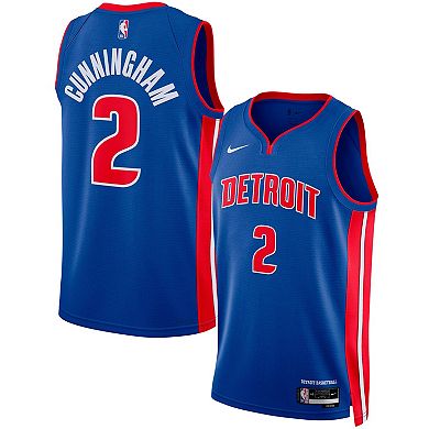 Unisex Nike Cade Cunningham Blue Detroit Pistons 2022/23 Swingman Jersey - Icon Edition